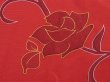 Photo4: 6128T06z580 Vintage Japanese Kimono Silk HAORI Rose Dull red (4)