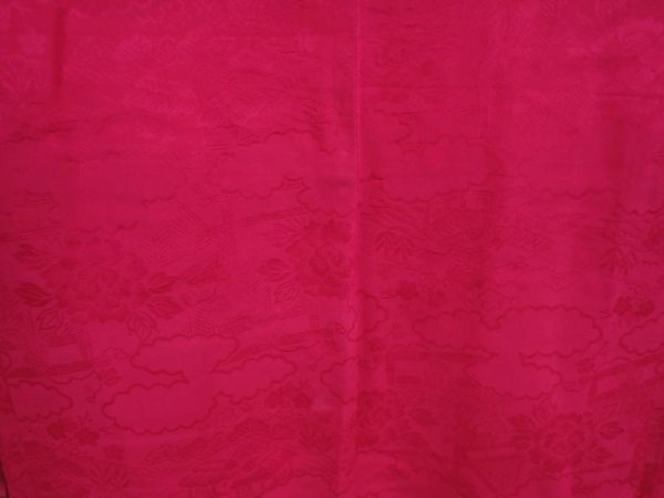 Photo3: 6128T08z570 Vintage Japanese Kimono Silk HAORI Flowers Pink-Purple (3)