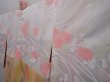Photo7: 6128T10z610 Vintage Japanese Kimono Silk HAORI Flower Light cream (7)