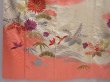 Photo6: 6128T12z1120 Vintage Japanese Kimono Silk FURISODE Chrysanthemum Off-white (6)