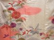 Photo8: 6128T12z1120 Vintage Japanese Kimono Silk FURISODE Chrysanthemum Off-white (8)