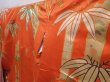 Photo2: 6128T13z1020 Vintage Japanese Kimono Silk FURISODE Bamboo Dark orange (2)