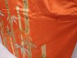 Photo4: 6128T13z1020 Vintage Japanese Kimono Silk FURISODE Bamboo Dark orange (4)