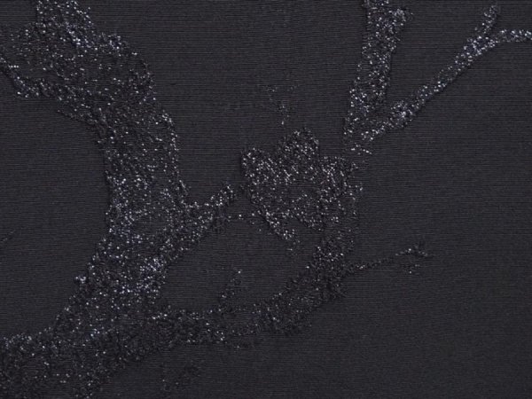 Photo4: 6129T01z600 Vintage Japanese Kimono Silk HAORI Tree Black (4)