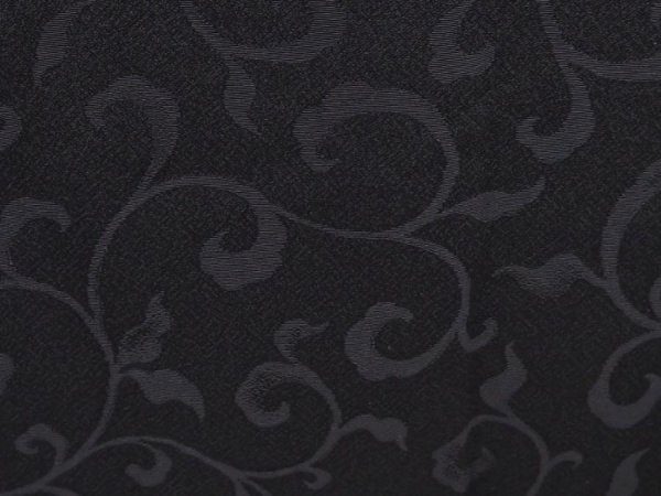 Photo4: 6129T04z650 Vintage Japanese Kimono Silk HAORI Karakusa Black (4)