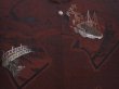 Photo3: 6129T06z710 Vintage Japanese Kimono Silk URUSHI HAORI Ship Brown (3)