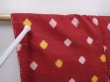 Photo6: 6206T02z650 Vintage Japanese Kimono Silk MEISEN KOMON Dot Red-Brown (6)