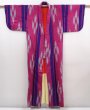 Photo8: 6206T03z530 Vintage Japanese Kimono Silk MEISEN KOMON  Pink-Purple (8)