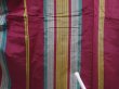 Photo6: 6206T04z600 Vintage Japanese Kimono Silk MEISEN KOMON  Wine red (6)
