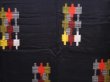Photo5: 6206T05z630 Vintage Japanese Kimono Silk MEISEN KOMON  Black (5)