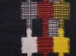 Photo6: 6206T05z630 Vintage Japanese Kimono Silk MEISEN KOMON  Black (6)