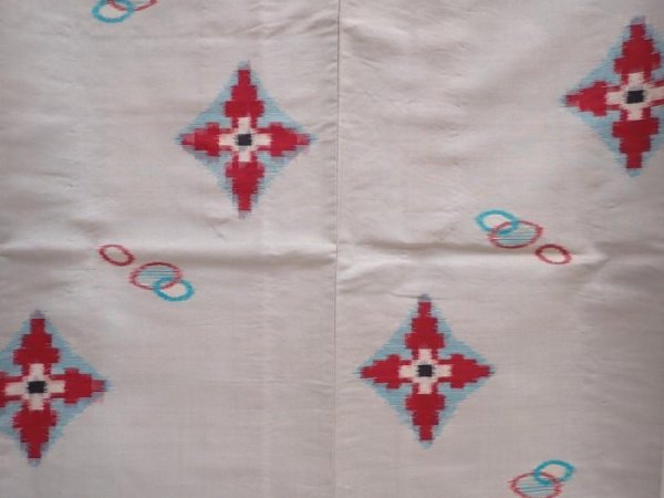 Photo5: 6206T06z350 Vintage Japanese Kimono Silk HITOE MEISEN KOMON  Light gray (5)