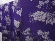 Photo2: 6206T08z460 Vintage Japanese Kimono Silk MEISEN KOMON  Dark lavender blue (2)