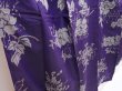 Photo3: 6206T08z460 Vintage Japanese Kimono Silk MEISEN KOMON  Dark lavender blue (3)