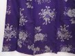 Photo4: 6206T08z460 Vintage Japanese Kimono Silk MEISEN KOMON  Dark lavender blue (4)
