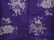Photo5: 6206T08z460 Vintage Japanese Kimono Silk MEISEN KOMON  Dark lavender blue (5)