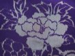 Photo6: 6206T08z460 Vintage Japanese Kimono Silk MEISEN KOMON  Dark lavender blue (6)