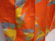 Photo3: 6206T10z710 Vintage Japanese Kimono Silk MEISEN KOMON  Dark orange (3)