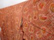 Photo2: 6206T11z610 Vintage Japanese Kimono Silk MEISEN KOMON Vase Dark coral (2)
