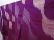 Photo2: 6206T12z550 Vintage Japanese Kimono Silk MEISEN KOMON  Purple (2)