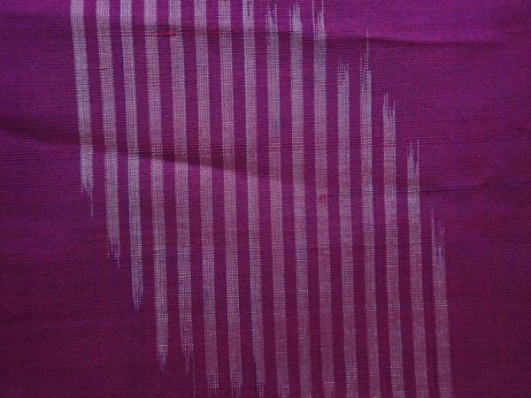 Photo6: 6206T12z550 Vintage Japanese Kimono Silk MEISEN KOMON  Purple (6)