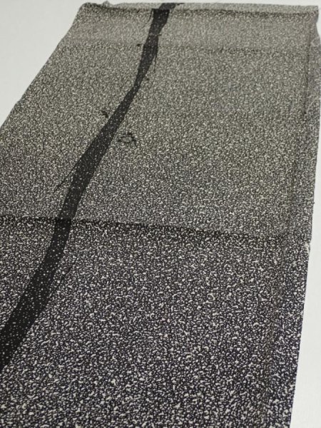 Photo4: 2Q02z60  Japanese Kimono Silk  FABRIC Plum tree Black 41.3x14.8 (4)