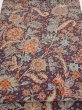 Photo1: 2Q01z60  Japanese Kimono Silk  FABRIC Flowers Bird  45.3x15.0 (1)