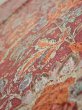 Photo4: 2Q02z60  Japanese Kimono Silk  FABRIC Flowers Bird  45.3x15.0 (4)