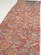 Photo3: 2Q03z90  Japanese Kimono Silk  FABRIC Flowers Bird  66.5x15.0 (3)