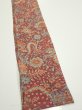 Photo2: 2Q07z40  Japanese Kimono Silk  FABRIC Flowers  59.8x7.3 (2)