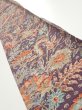 Photo1: 2Q08z40  Japanese Kimono Silk  FABRIC Flowers  59.8x7.3 (1)