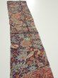 Photo2: 2Q10z30  Japanese Kimono Silk  FABRIC Flowers  41.3x7.3 (2)