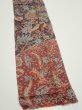 Photo3: 2Q10z30  Japanese Kimono Silk  FABRIC Flowers  41.3x7.3 (3)