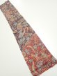 Photo5: 2Q10z30  Japanese Kimono Silk  FABRIC Flowers  41.3x7.3 (5)