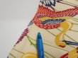 Photo7: 2N07z50  Japanese Kimono Crepe Silk  FABRIC Crane Light cream 60.6x7.1 (7)