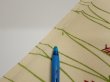 Photo6: 2N08z50  Japanese Kimono Crepe Silk  FABRIC Crane Light cream 60.6x7.1 (6)