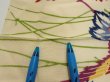 Photo8: 2N09z60  Japanese Kimono Crepe Silk  FABRIC Crane Light cream 83.5x6.9 (8)