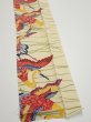 Photo4: 2N10z30  Japanese Kimono Crepe Silk  FABRIC Crane Light cream 37.4x6.9 (4)