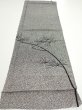 Photo5: 2N01z70  Japanese Kimono Silk  FABRIC Pine Black Off-white 43.7x14.8 (5)