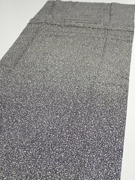 Photo3: 2N02z80  Japanese Kimono Silk  FABRIC Pine Black Off-white 56.7x14.8 (3)