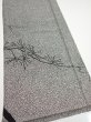 Photo2: 2N03z90  Japanese Kimono Silk  FABRIC Pine Black Off-white 64.2x14.8 (2)