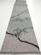 Photo5: 2N04z90  Japanese Kimono Silk  FABRIC Pine Black Off-white 64.6x14.8 (5)