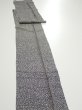 Photo5: 2N06z60  Japanese Kimono Silk  FABRIC  Black Off-white 83.5x7.1 (5)