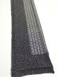 Photo3: 2N08z30  Japanese Kimono Silk  FABRIC  Black Off-white 39.0x7.3 (3)