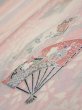 Photo4: 2N02z60  Japanese Kimono Silk  FABRIC Sensu Pink 40.2x14.4 (4)