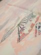 Photo4: 2N03z90  Japanese Kimono Silk  FABRIC Sensu Pink 67.7x14.4 (4)