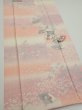 Photo2: 2N04z100  Japanese Kimono Silk  FABRIC Sensu Pink 68.5x14.6 (2)