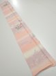 Photo4: 2N07z40  Japanese Kimono Silk  FABRIC Sensu Pink 57.5x7.5 (4)
