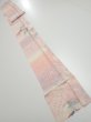 Photo4: 2N09z60  Japanese Kimono Silk  FABRIC Sensu Pink 83.1x6.7 (4)