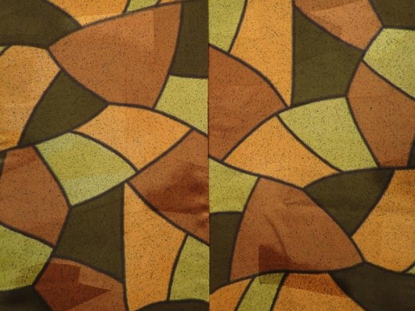 Photo3: 6210T01z540 Vintage Japanese Kimono Silk HAORI  Brown (3)